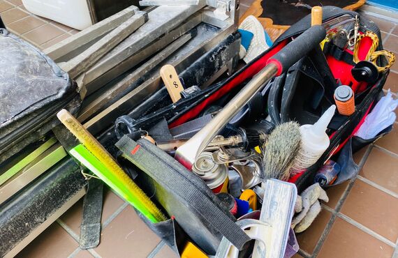 キッチンの床をクッションフロアへ張替